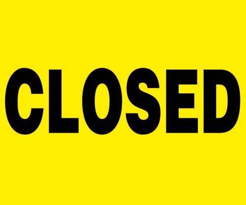 24" x 18" Barricade Sign - Closed
