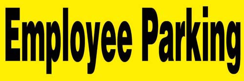 24" x 8" Barricade Sign - EMPLOYEE PARKING