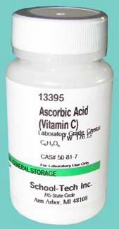 Ascorbic acid (vitamin c), lab grade, crystal - 25G