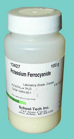 Potassium Ferrocyanide, lab grade, granular - 100g