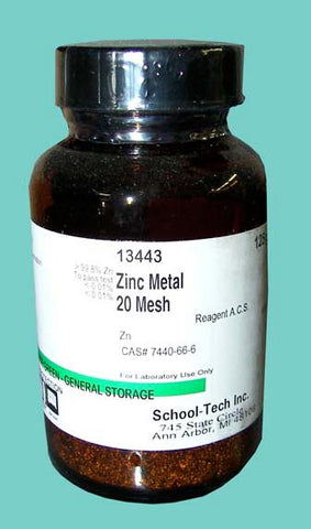 Zinc metal, reagent, 20-300mesh, granular - 125g