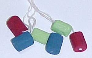 Pith Balls w- String - Assorted Colors (Bag of 12)