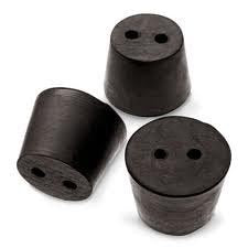 Pound of 2-Hole Stoppers - Size: #1 (4mm holes)