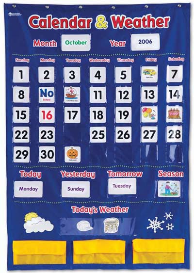 Calendar and Weather Pocket Chart