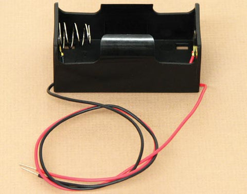 Battery Holder With Wires - 'D' Cell - Single