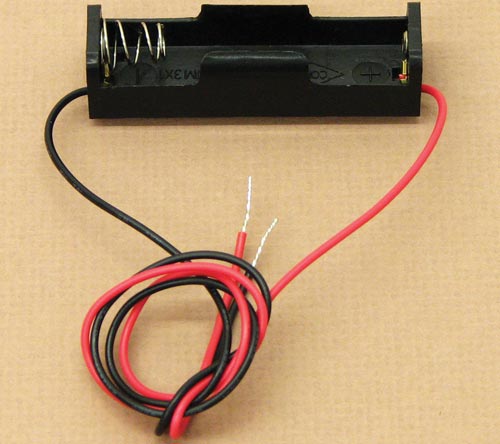 Battery Holder With Wires - 'AA' Cell - Single