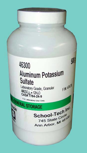 Aluminum Potasium Sulfate, Lab Grade - 500g