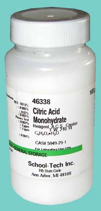 Citric Acid, hydrous, lab grade - 125g