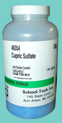 Cupric Sulfate, lab grade, crystal - 500g