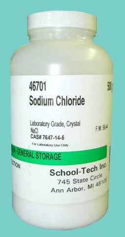 Sodium chloride, lab grade, crystal - 500g