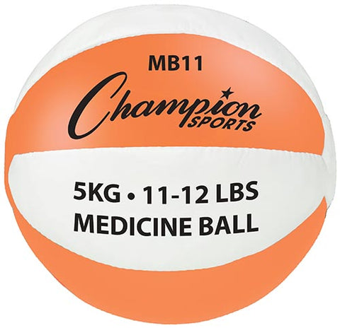 Syn. Leather Medicine Ball - 11-12 lbs. (orange)