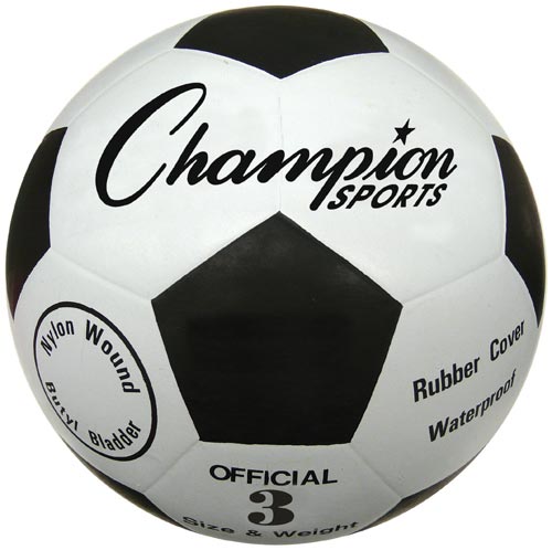 Champion Sports Rubber Soccer Ball - Size 3