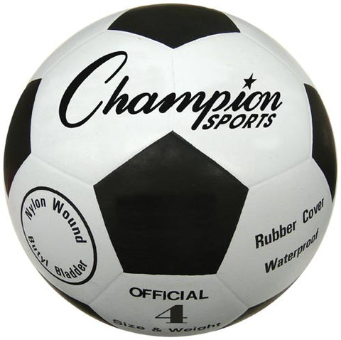 Champion Sports Rubber Soccer Ball - Size 4