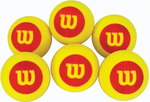 Wilson US Open Yellow & Red Foam Balls (Pack of 6)