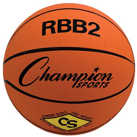 Champion Sports Rubber Basketball - Junior (Orange)