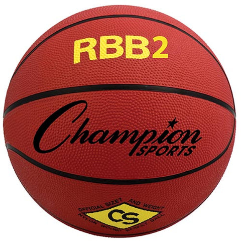 Champion Sports Rubber Basketball - Junior (Red)