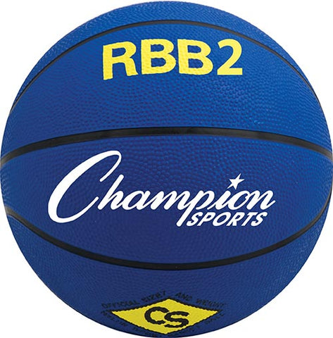 Champion Sports Rubber Basketball - Junior (Blue)