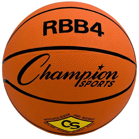 Champion Sports Rubber Basketball - Intermediate (Orange)