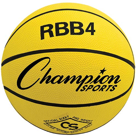 Champion Sports Rubber Basketball - Intermediate (Yellow)