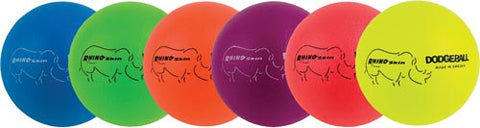 Rhino Skin Dodgeballs - 6.3" (Set of 6 Neon Colors)