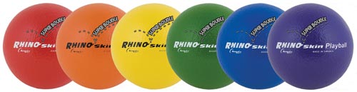 Champion Sports Rhino Skin Super Bounce Playballs - 6.3" (Set of 6)