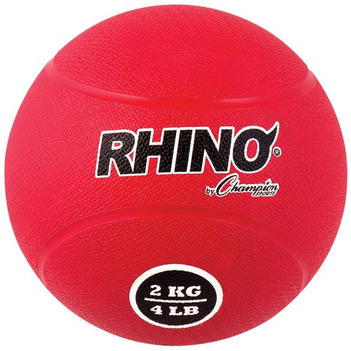 Rubber Medicine Ball - 2K (4-5 lbs.) (red)