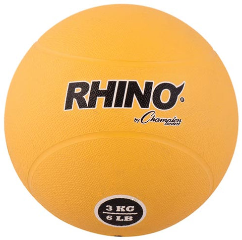 Rubber Medicine Ball - 3K (6-7 lbs.) (yellow)