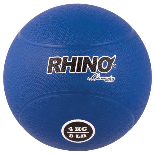 Rubber Medicine Ball - 4K (8-9 lbs.) (blue)