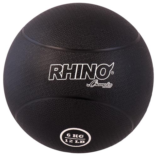 Rubber Medicine Ball - 6K (12-13 lbs.) (black)