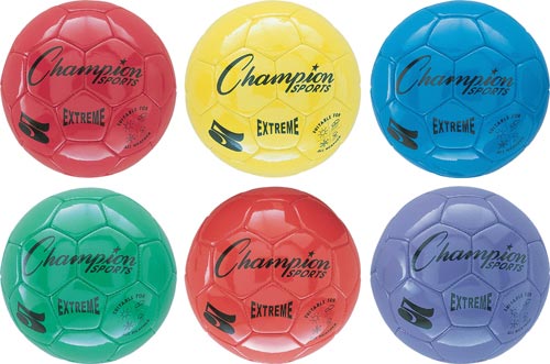 Champion Sports Extreme Soccer Balls - Size 4 (Set 6)