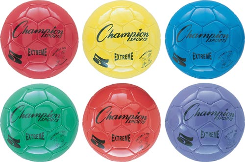 Champion Sports Extreme Soccer Balls - Size 5 (Set of 6)