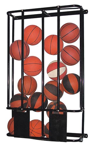 Stackmaster Double Basketball and Volleyball Wall Storage Rack