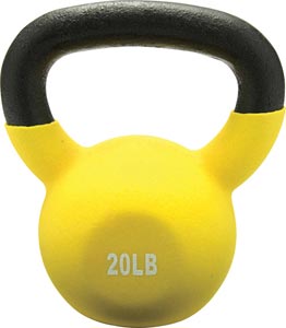 Vinyl Coated Kettlebell - 20 lbs. (Yellow)