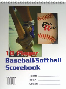 Big Red Baseball-Softball Scorebooks - 18 Player