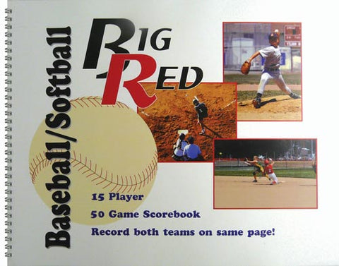 Big Red Baseball-Softball Scorebook - 15 Player