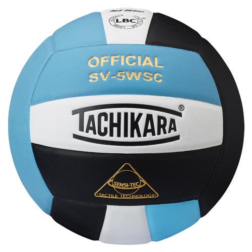 Tachikara SV-5WSC Volleyball - Black-Powder Blue-White