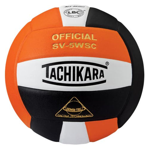 Tachikara SV-5WSC Volleyball - Orange-Black-White