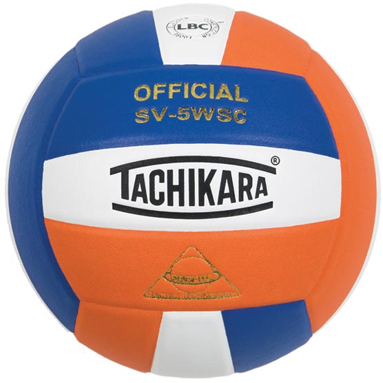 Tachikara SV-5WSC Volleyball - Orange-Royal-White