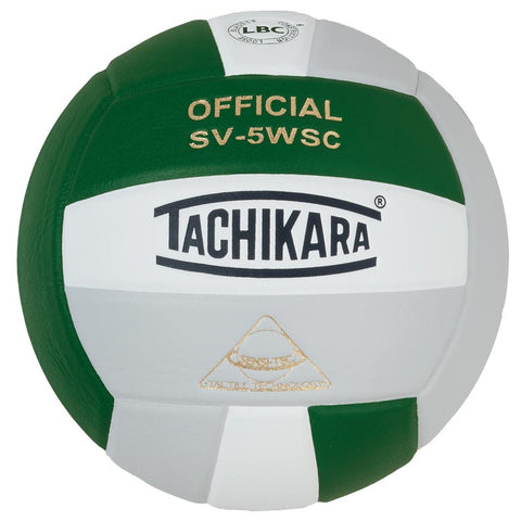 Tachikara SV-5WSC Volleyball - Green-Silver-White