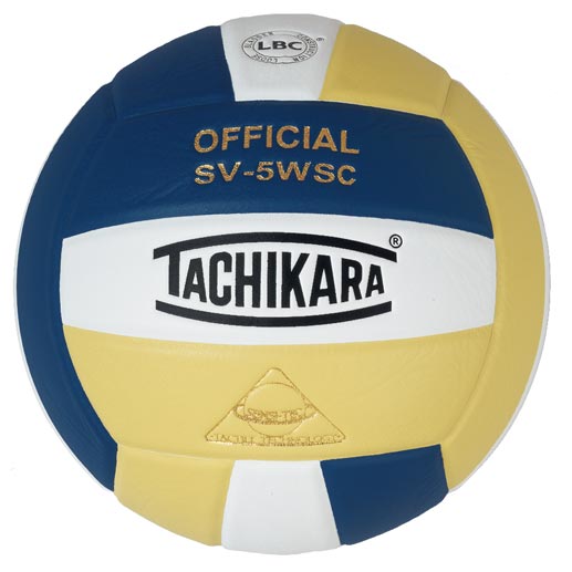 Tachikara SV-5WSC Volleyball - Nvy-Wht-VGld