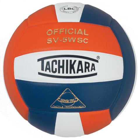 Tachikara SV-5WSC Volleyball - Orange-White-Navy