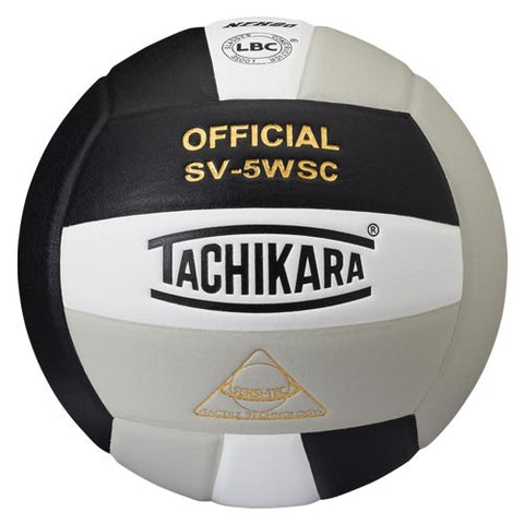 Tachikara SV-5WSC Volleyball - Black-White-Silver