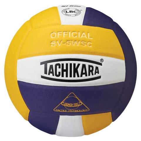 Tachikara SV-5WSC Volleyball - Gold-White-Purple