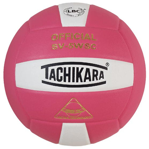 Tachikara SV-5WSC Volleyball - Pink-White