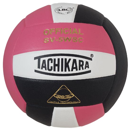 Tachikara SV-5WSC Volleyball - Pink-White-Black