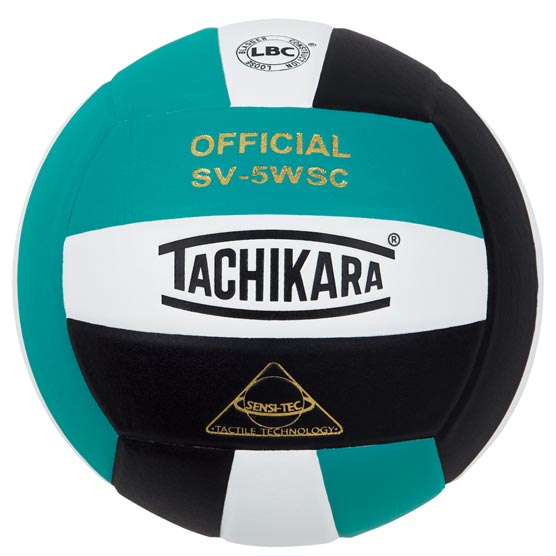 Tachikara SV-5WSC Volleyball - Teal-White-Black