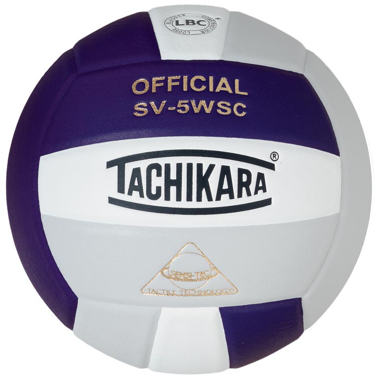 Tachikara SV-5WSC Volleyball - Purple-White-Silver