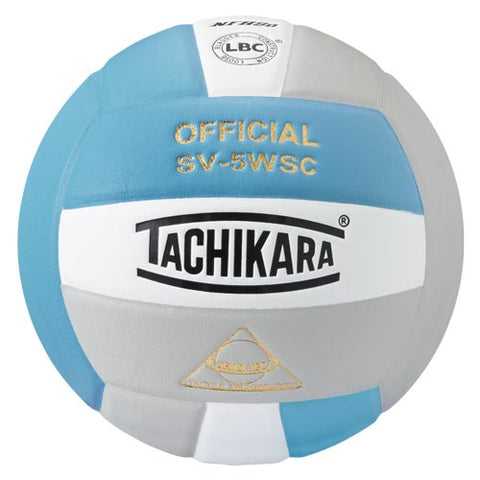 Tachikara SV-5WSC Volleyball - Powder Blue-White-Silver