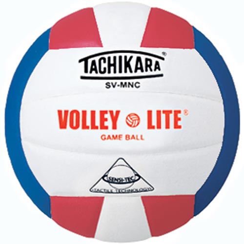 Tachikara SVMNC Volley-Lite® Composite Volleyball - Rd-Wht-Blu