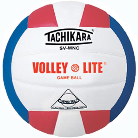 Tachikara SVMNC Volley-Lite® Composite Volleyball - Rd-Wht-Blu